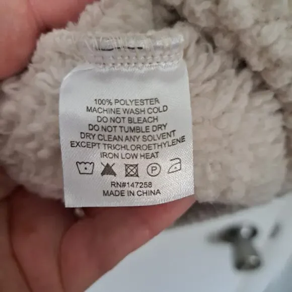 Simply Southern Ombre Sherpa 1/4 Zip Pullover Jacket Gray Women's Medium - Picture 6 of 7